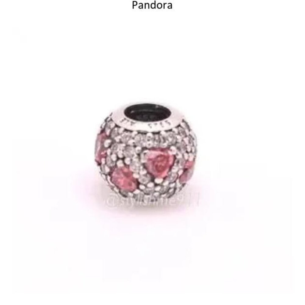Elegant Silver and Pink Charm Bead